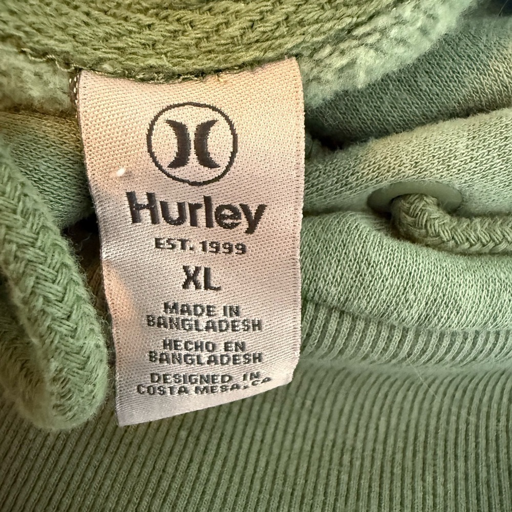 Hurley Men’s Hooded Sweatshirt – Green – Size XL - Picture 5 of 6